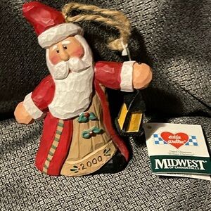 VTG Midwest “Eddie” Walker Christmas Ornament•2000•Santa W/Lantern